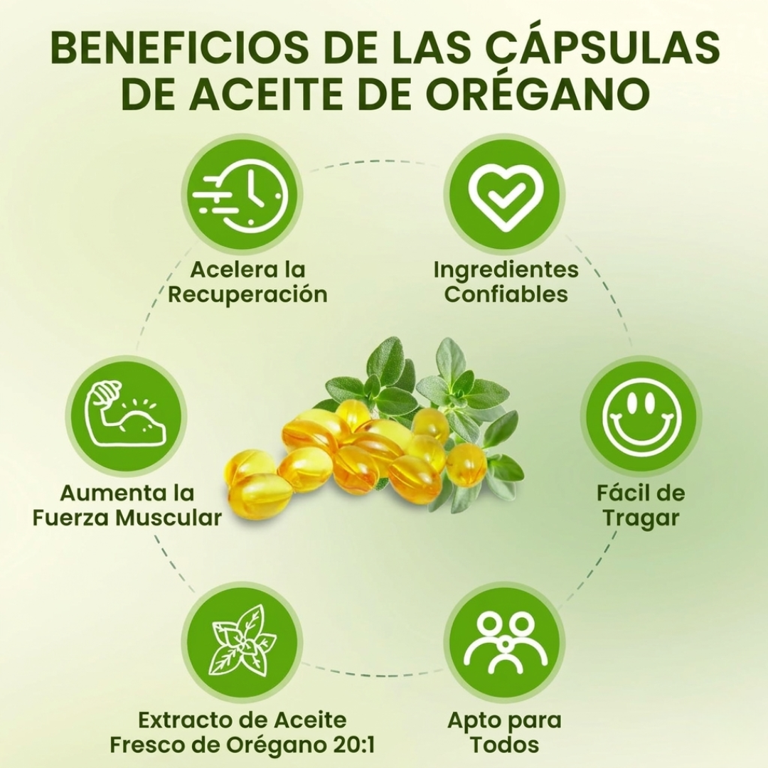Aceite de Orégano 2 en 1 con  Semilla Negra - 300 Cápsulas Blandas