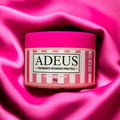 Adeus Crema Brasileña – Crema Rosa Anti-Estrías con Árnica, Jengibre, Cafeína y Té Verde – 300g