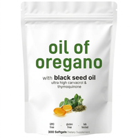 Aceite de Orégano 2 en 1 con  Semilla Negra - 300 Cápsulas Blandas