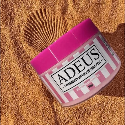 Adeus Crema Brasileña – Crema Rosa Anti-Estrías con Árnica, Jengibre, Cafeína y Té Verde – 300g