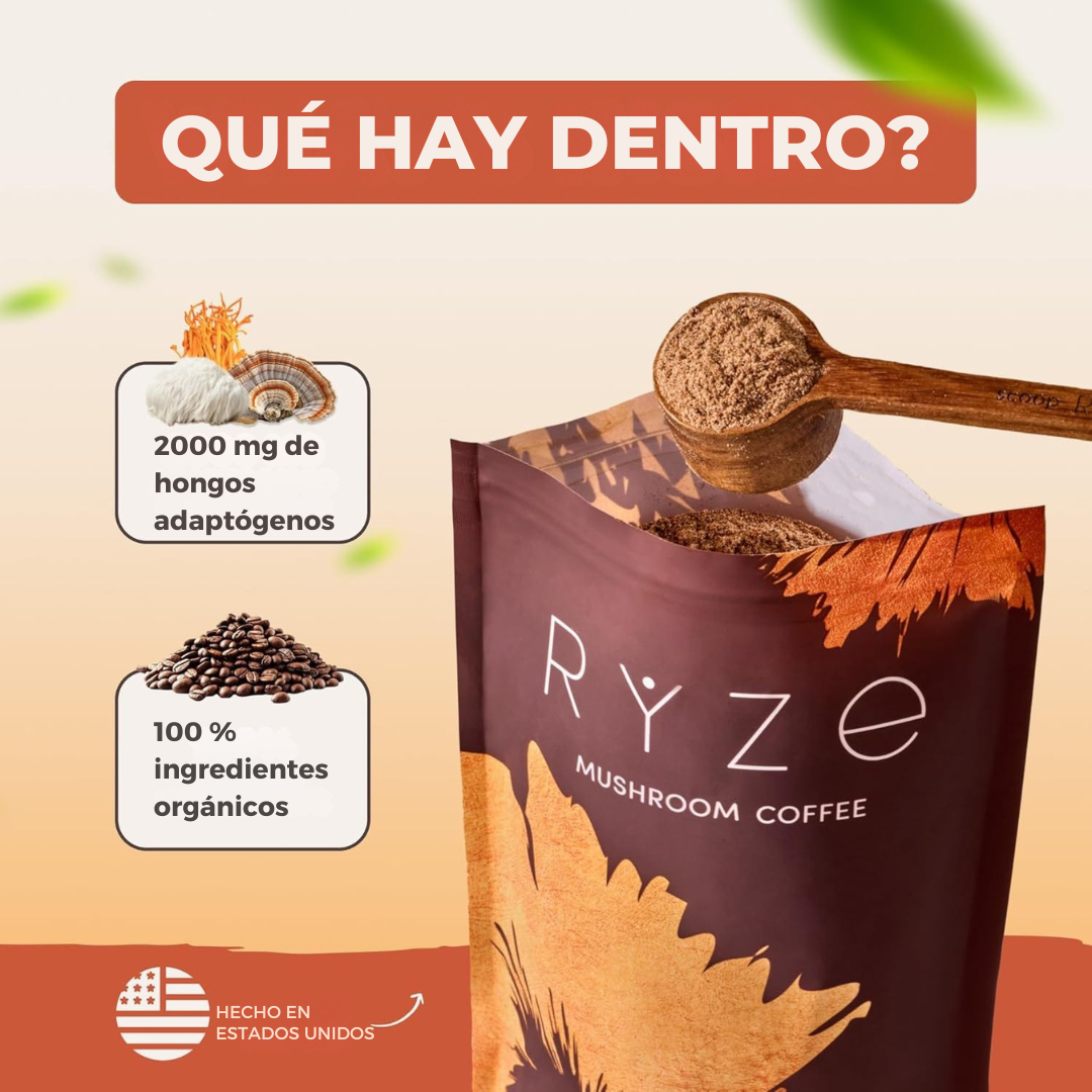 RYZE Café de Hongos — Mejores digestiones, ayuda a reducir tu peso