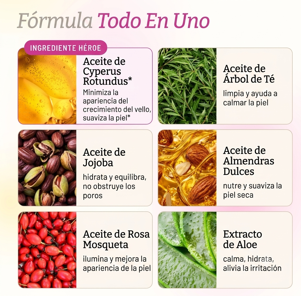 Cyperus rotundus oil - Aceite Inhibidor de crecimiento de vello