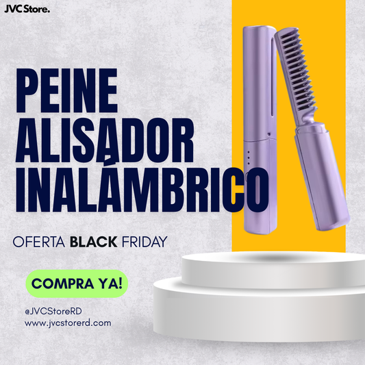 💇‍♀️ Peine Alisador Inalámbrico portátil 2 en 1 – Cabello Liso y Suave en Minutos