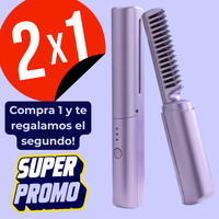 2x1 💇‍♀️ Peine Alisador Inalámbrico portátil 2 en 1 – Cabello Liso y Suave en Minutos