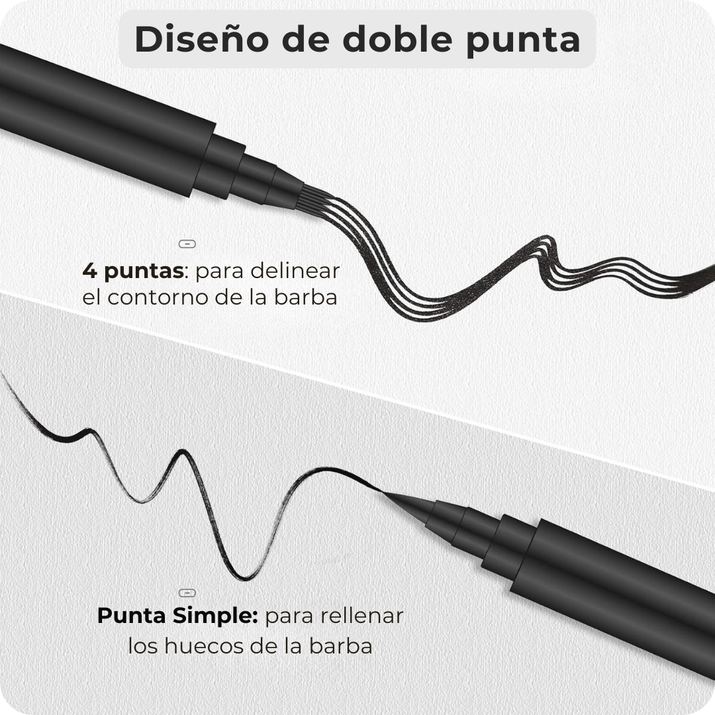 2x1 Lápiz Rellenador de Barba Resistente al Agua
