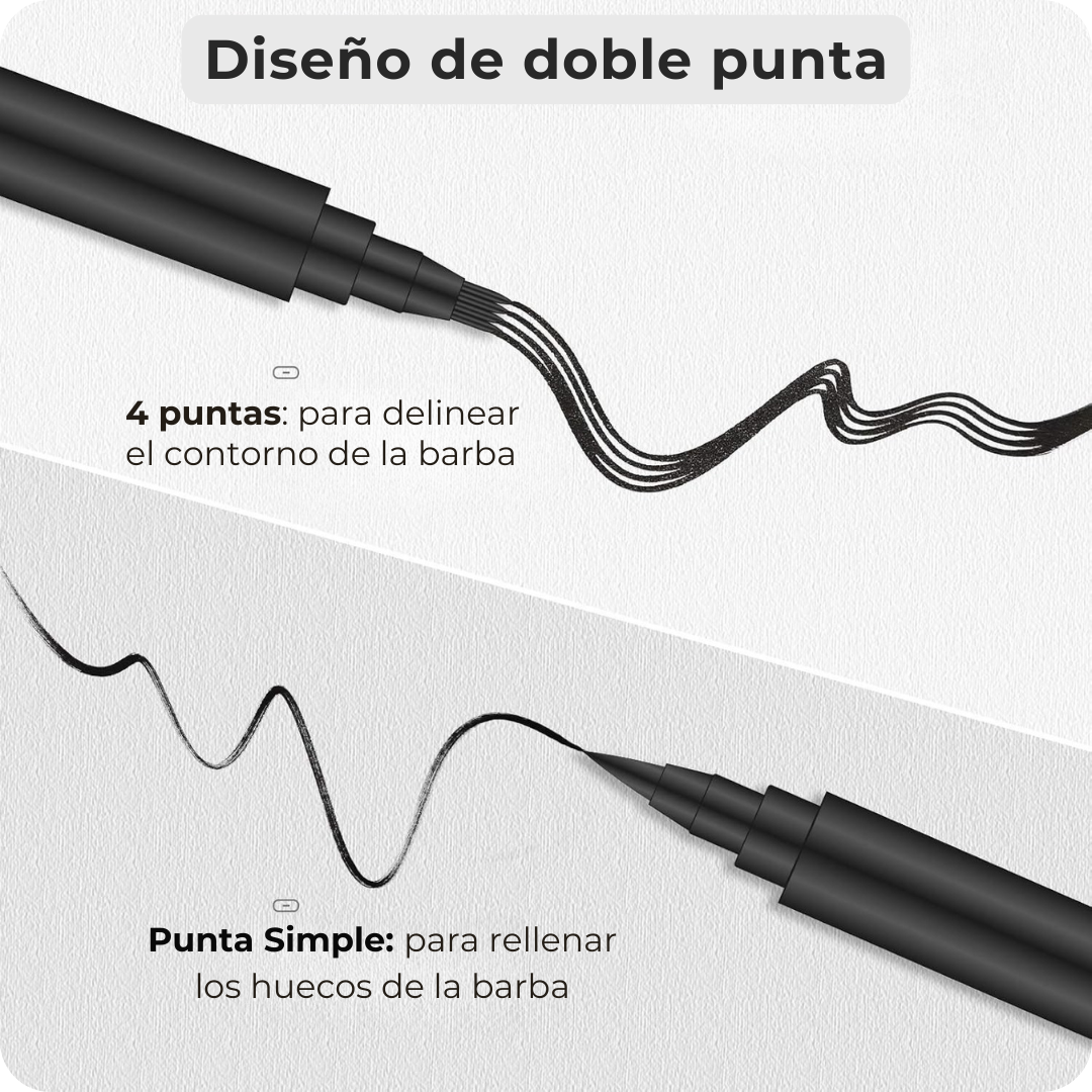 2x1 Lápiz Rellenador de Barba Resistente al Agua