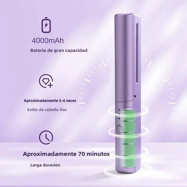 2x1 💇‍♀️ Peine Alisador Inalámbrico portátil 2 en 1 – Cabello Liso y Suave en Minutos