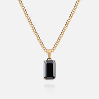Cadena ONYX laminada en ORO 18K - Cubana