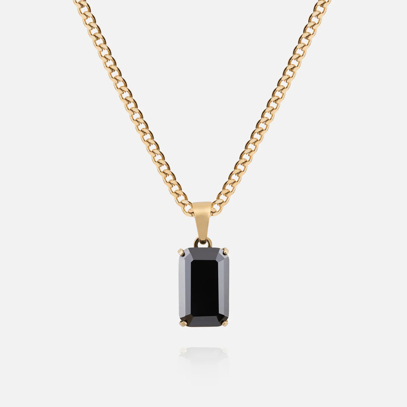 Cadena ONYX laminada en ORO 18K - Cubana