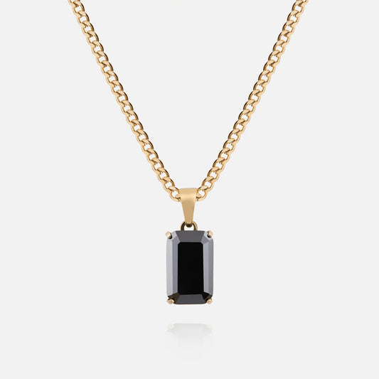 Cadena ONYX laminada en ORO 18K - Cubana